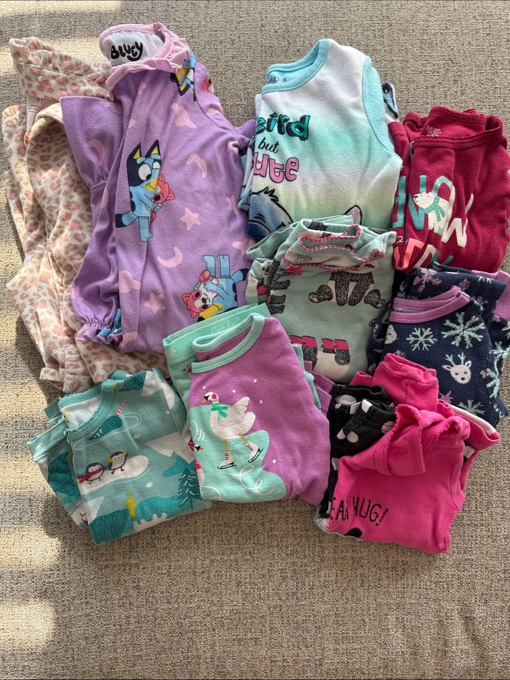 Girls 4T Long sleeve pajama bundle